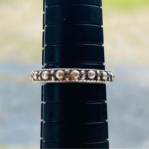 Vintage Signed NF 925 Sterling Silver Women’s Ring Band Size 6.5